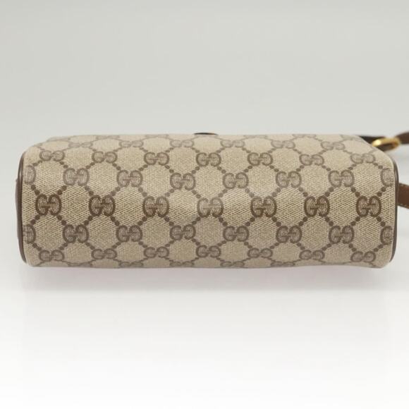 GUCCI GG Supreme Web Sherry Line Bag Pvc Beige Gold 89 02 018 - Picture 9 of 16